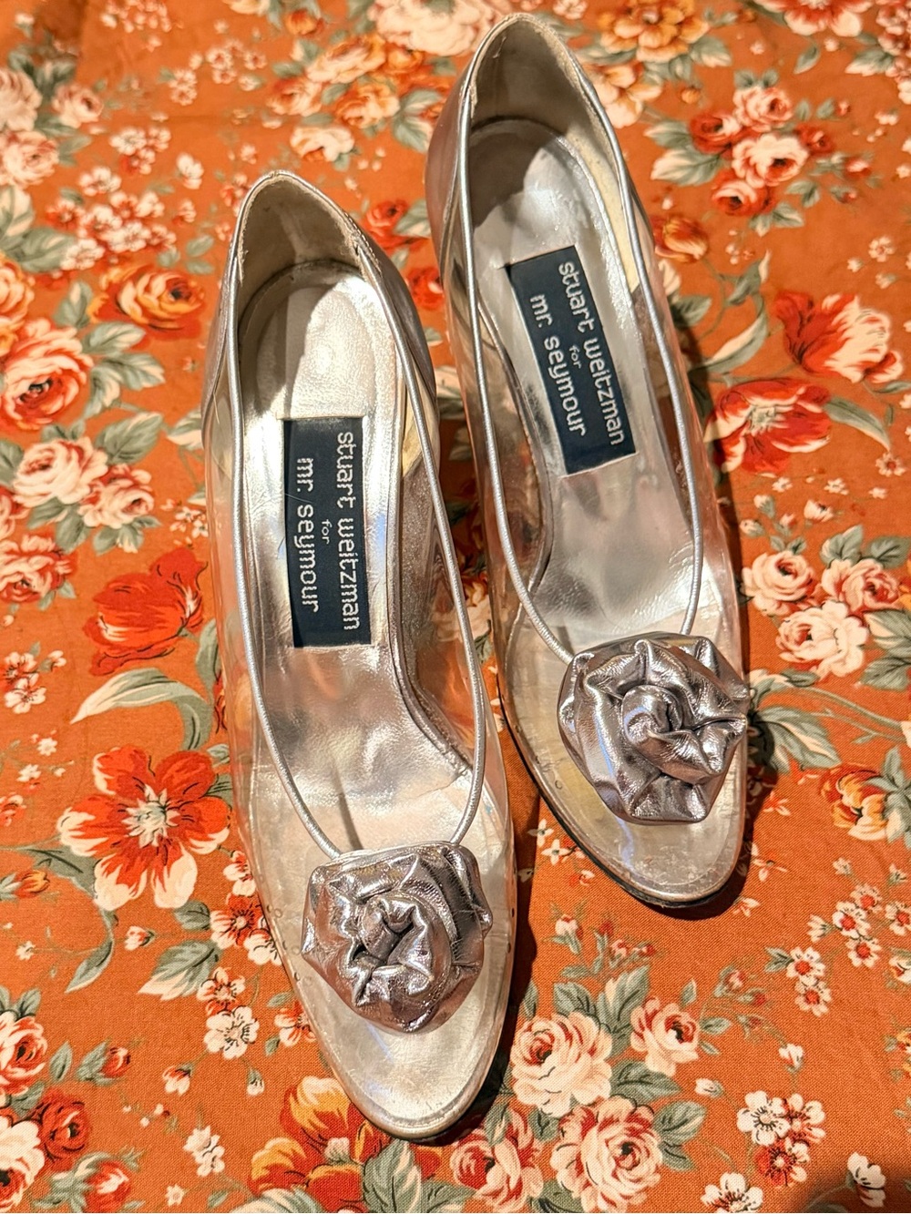 Stuart Weitzman clear heels